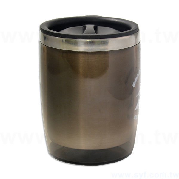 不鏽鋼杯400ml-附上蓋不鏽鋼汽車杯-雙層隔熱設計辦公杯_1